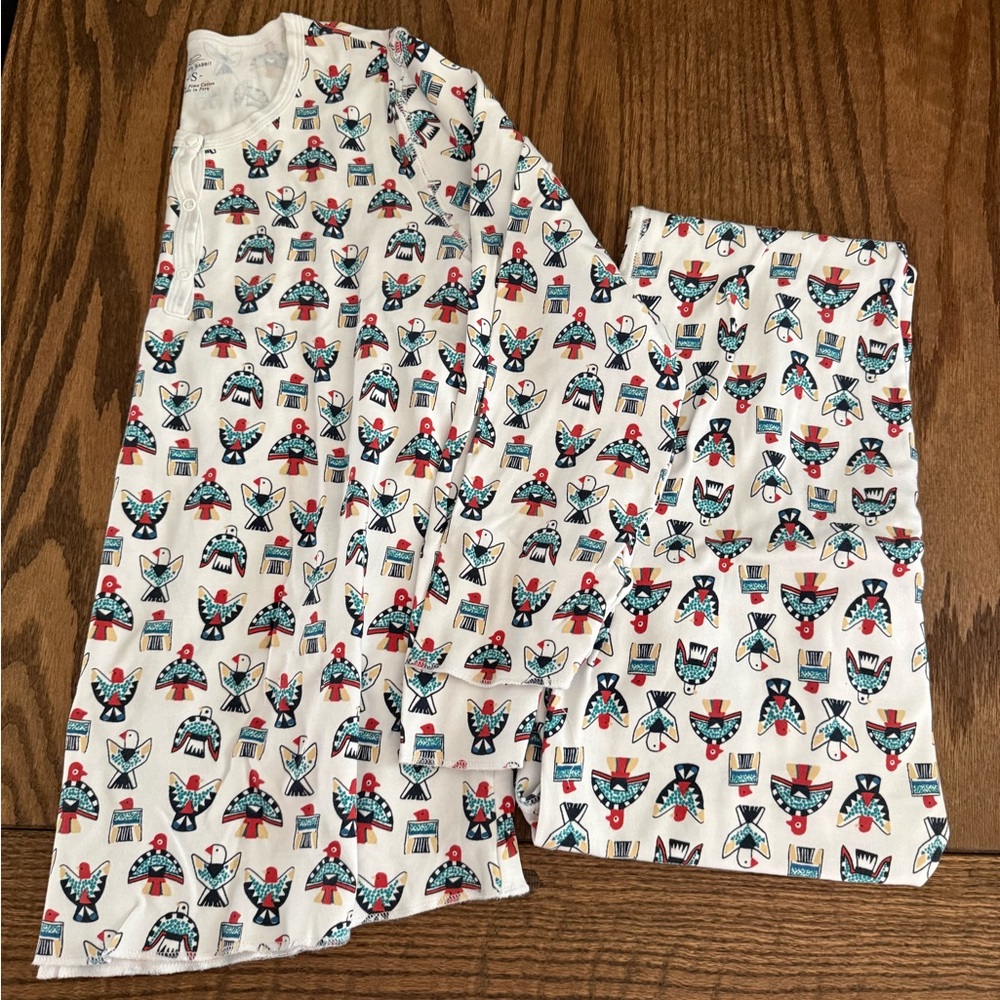 Roller Rabbit like new pajamas - colorful bird print - Picture 3 of 4